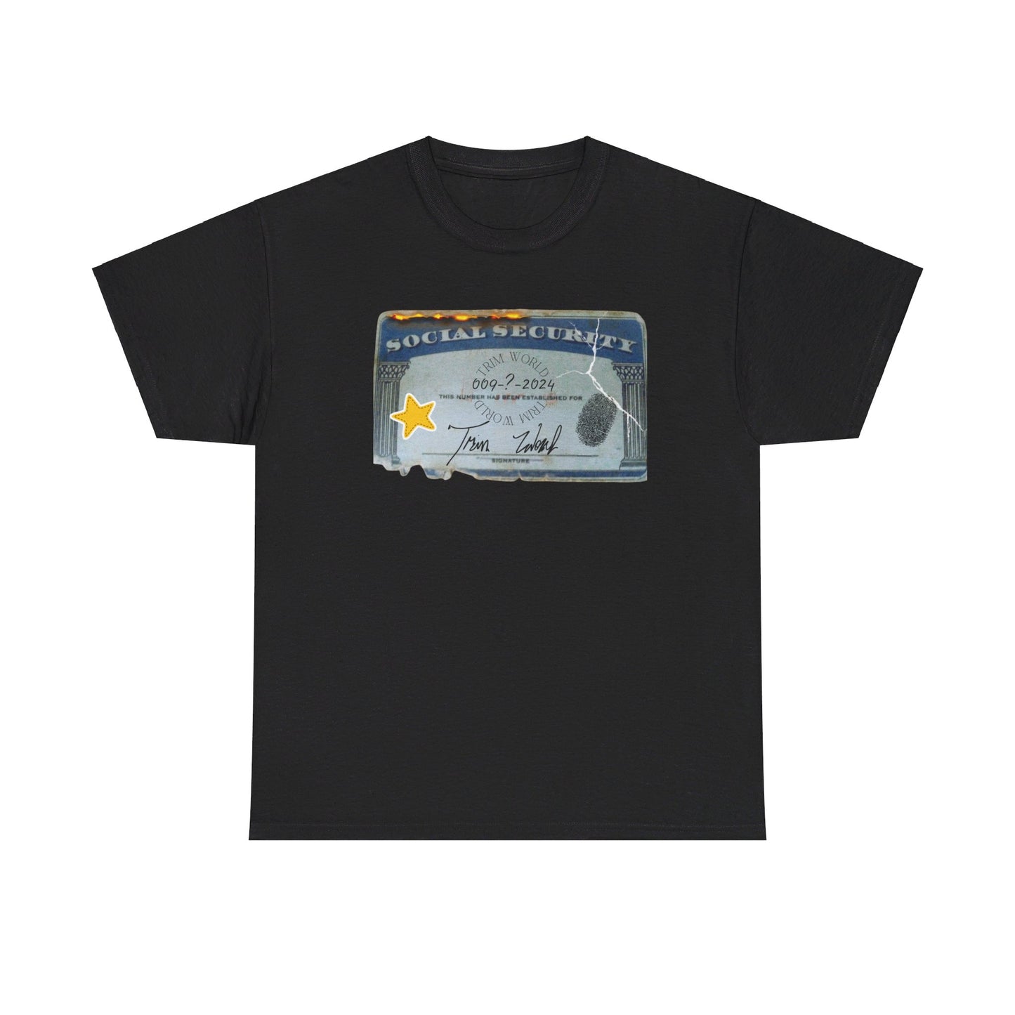 distressed social security card tshirt