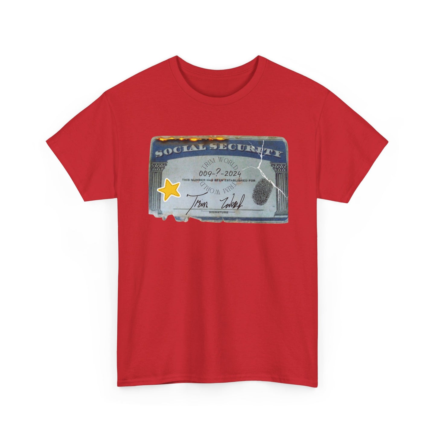 distressed social security card tshirt