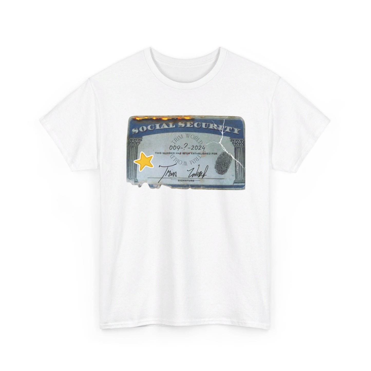 distressed social security card tshirt