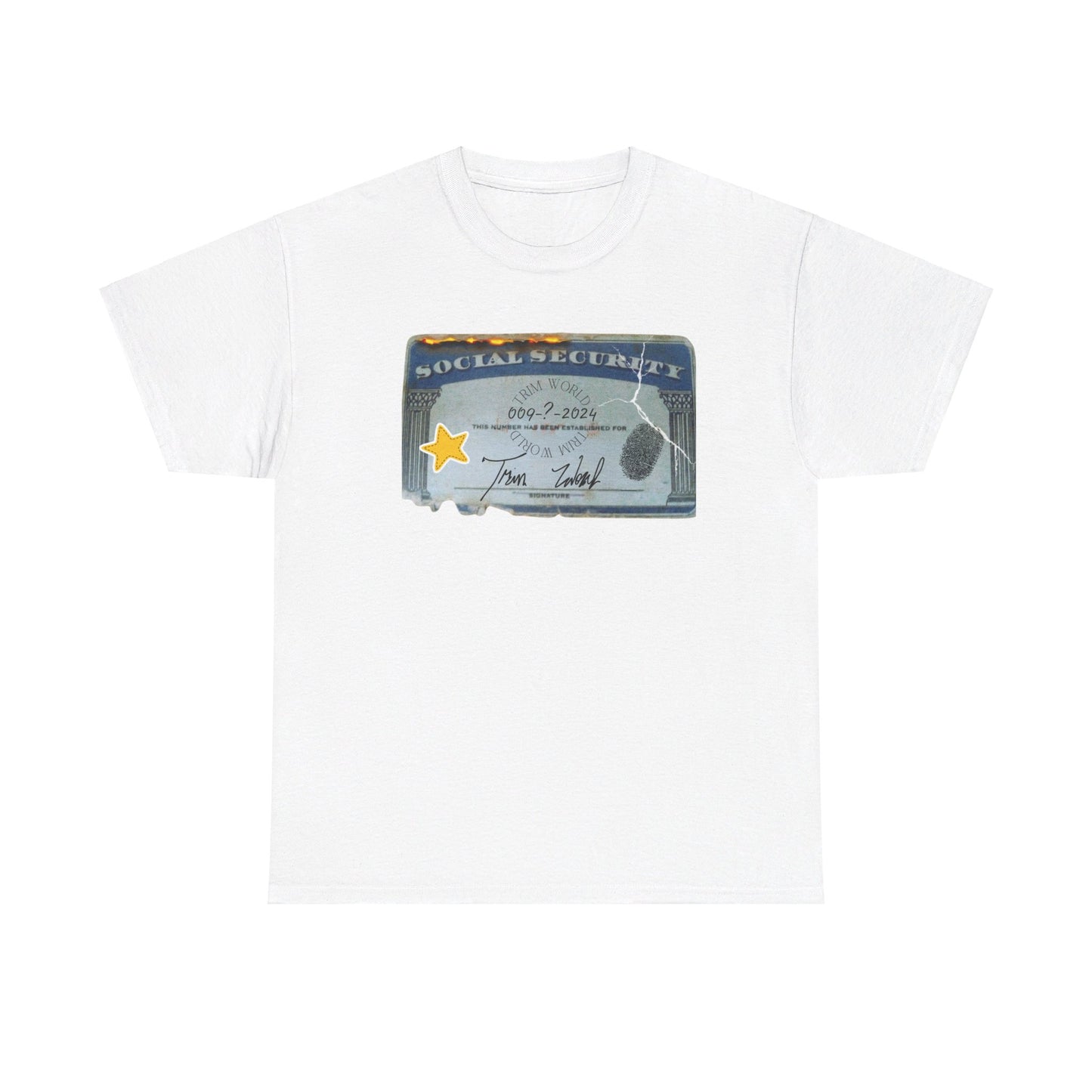 distressed social security card tshirt